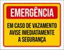 Imagem de Kit 3 Placas Emergência Em Caso Vamento Avise Segurança