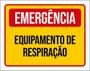 Imagem de Kit 3 Placas Emergência Equipamento Respiração 36X46