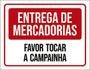 Imagem de Kit 3 Placas Entrega Mercadorias Favor Tocar Campainha 36X46