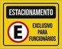 Imagem de Kit 3 Placas Estacionamento Exclusivo Funcionários 36X46