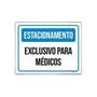 Imagem de Kit 3 Placas Estacionamento Exclusivo Para Médicos