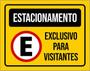 Imagem de Kit 3 Placas Estacionamento Exclusivo Visitantes 36X46