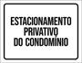 Imagem de Kit 3 Placas Estacionamento Privativo Do Condomínio