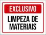 Imagem de Kit 3 Placas Exclusivo Limpeza De Materiais