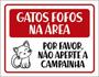 Imagem de Kit 3 Placas Gatos Fofos Não Aperte Campainha 36X46