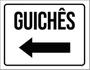 Imagem de Kit 3 Placas Guichês Seta Esquerda