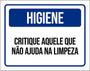 Imagem de Kit 3 Placas Higiene Critique Aquele Não Ajuda Limpeza 36X46