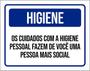 Imagem de Kit 3 Placas Higiene Cuidados Higiene Pessoal 36X46