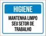 Imagem de Kit 3 Placas Higiene Mantenha Limpo Seu Setor De Trabalho