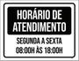 Imagem de Kit 3 Placas Horário Atendimento Segunda Sexta 8H 18H