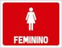 Imagem de Kit 3 Placas Horizontal Banheiro Feminino 36X46