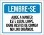 Imagem de Kit 3 Placas Lembre-Se Ajude Manter Local Limpo Jogue Restos