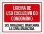 Imagem de Kit 3 Placas Lixeira Uso Exclusivo Condomínio Lixeira