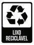 Imagem de Kit 3 Placas Lixo Reciclável Preta 36X46