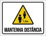 Imagem de Kit 3 Placas Mantenha Distancia 1M5 Ícone 36X46