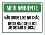 Imagem de Kit 3 Placas Meio Ambiente Não Jogue Lixo No Chão 36X46