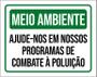 Imagem de Kit 3 Placas Meio Ambiente Programas Combate Poluição