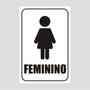 Imagem de Kit 3 Placas para Banheiros - Feminino - Masculino - Geral