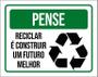 Imagem de Kit 3 Placas Pense Reciclar Construir Futuro Melhor