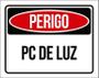 Imagem de Kit 3 Placas Perigo Pc De Luz