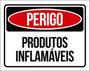 Imagem de Kit 3 Placas Perigo Produtos Inflamáveis