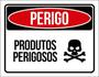 Imagem de Kit 3 Placas Perigo Produtos Perigosos 36X46