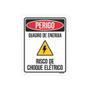 Imagem de Kit 3 Placas Perigo Quadro Energia Risco Choque