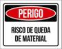 Imagem de Kit 3 Placas Perigo Risco De Quedade Material