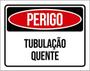 Imagem de Kit 3 Placas Perigo Tubulação Quente 36X46