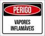 Imagem de Kit 3 Placas Perigo Vapores Inflamáveis