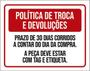 Imagem de Kit 3 Placas Política De Troca E Devoluções 36X46