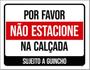 Imagem de Kit 3 Placas Por Favor Não Estacione Calçada