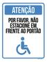 Imagem de Kit 3 Placas Por Favor Não Estacione Portão Preferencial