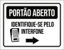 Imagem de Kit 3 Placas Portão Averto Identifique-Se Pelo Interfone