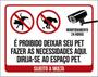 Imagem de Kit 3 Placas Proibido Deixar Pet Necessidades Aqui 36X46