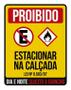 Imagem de Kit 3 Placas Proibido Estacionar Na Calçada Dia E Noite