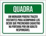 Imagem de Kit 3 Placas Quadra Morador Poderá Visitantes Cadastro 36X46