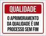 Imagem de Kit 3 Placas Qualidade Aprimoramento Processo Sem Fim 36X46