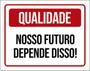 Imagem de Kit 3 Placas Qualidade Nosso Futuro Depende Disso 36X46