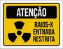 Imagem de Kit 3 Placas Raios-X Entrada Restrita Atenção 36X46