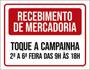 Imagem de Kit 3 Placas Receimento Mercadoria Toque Campainha 36X46