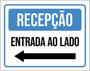 Imagem de Kit 3 Placas Recepção Entrada Lado Seta Esquerda 36X46