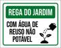 Imagem de Kit 3 Placas Rega Jardim Água Reuso Não Potável