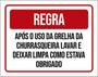 Imagem de Kit 3 Placas Regra Após Uso Grelha Churrasqueira Lavar 36X46