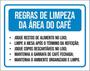 Imagem de Kit 3 Placas Regras Limpeza Área Café