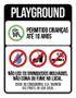 Imagem de Kit 3 Placas Regras Normas Uso Playground