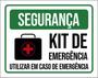 Imagem de Kit 3 Placas Segurança Kit Emergência Ícone 36X46