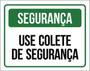 Imagem de Kit 3 Placas Segurança Use Colete Segurança 36X46