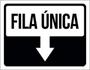 Imagem de Kit 3 Placas Seta Fila Única 36X46