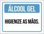 Imagem de Kit 3 Placas Sinalização - Álcool Gel Higienize As Mãos